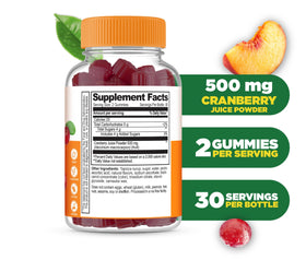 Gummies de canneberge Lifeable avec poudre de canneberge visible