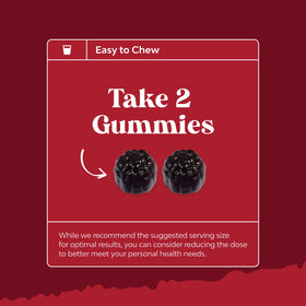 Gummies de canneberge Natures Craft sur une table en bois