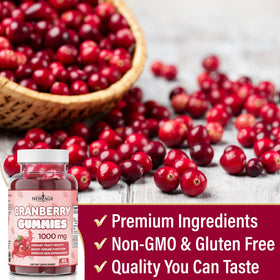 Gummies de Canneberge NEW AGE 1000mg avec une cuillère