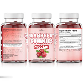 Gummies de Canneberge NEW AGE 1000mg sur un fond blanc