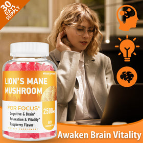 Gummies de champignon lion Marpvore avec des fruits frais