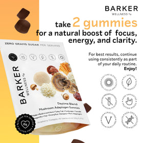 Gummies de champignons Barker Wellness avec un goût fraise-ananas