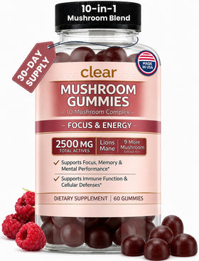Gummies de champignons Clear Probiotics 2500mg vue de face