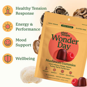 Gummies de champignons WonderDay en gros plan