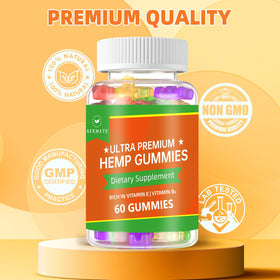 Gummies de Chanvre AFXMATE étiquette avec informations nutritionnelles