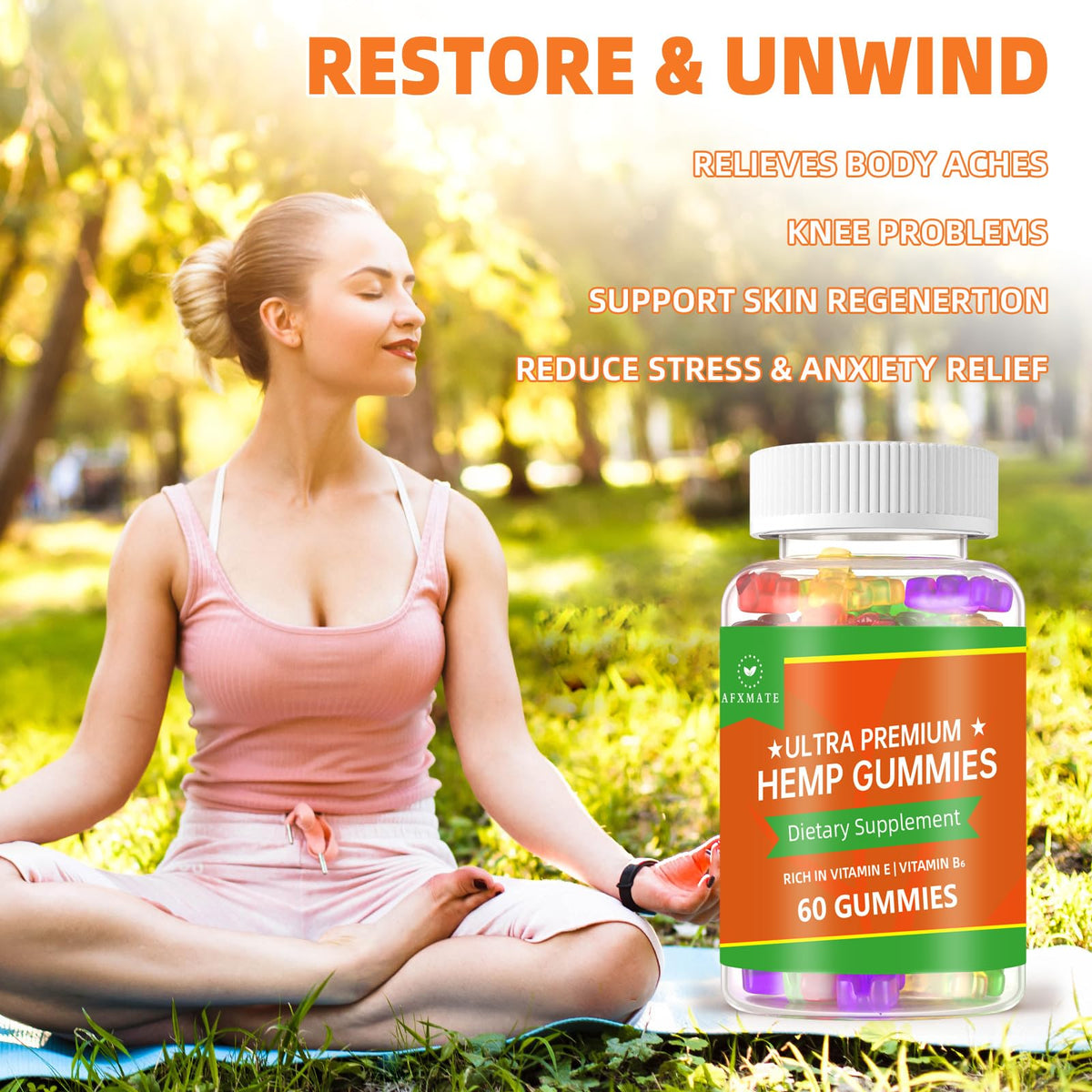 Gummies de Chanvre AFXMATE ingrédients naturels