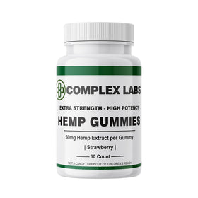 Gummies de Chanvre Cbdcomplex Labs 1500mg saveur fraise, vue de face
