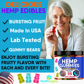 Gummies de Chanvre Healthergize en portion sur une cuillère