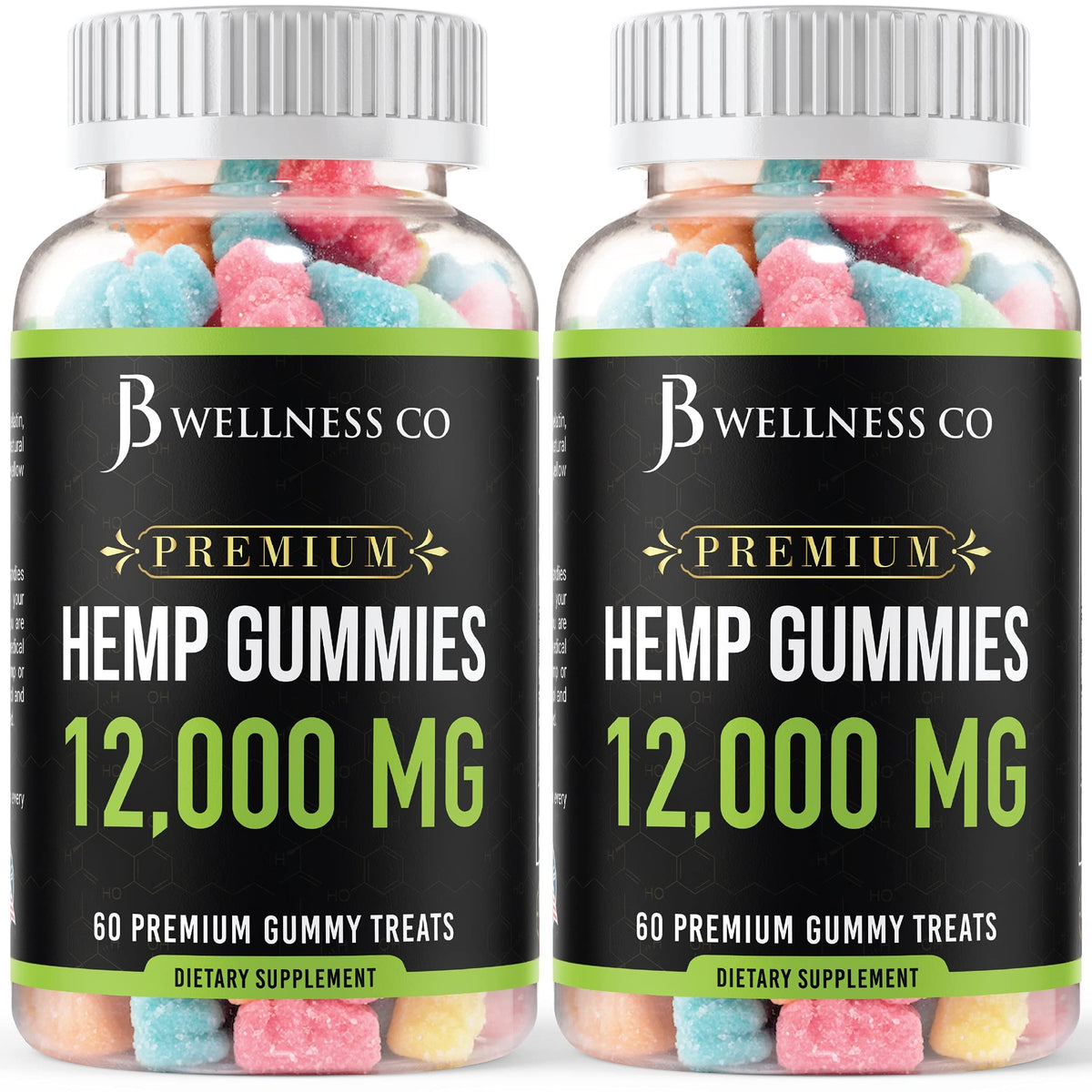 Gummies de Chanvre JB Wellness Co paquet avant avec fruits tropicaux