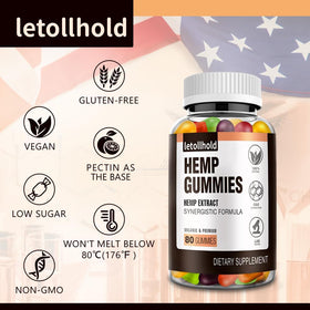 Gummies de Chanvre letollhold montrant la texture des gommes