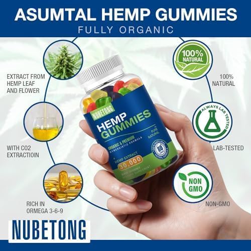 Gummies de chanvre Nubetong avec un fond de fruits