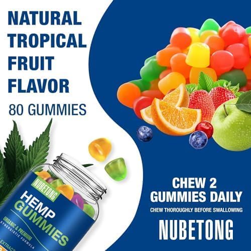 Gummies de chanvre Nubetong dans un bol transparent