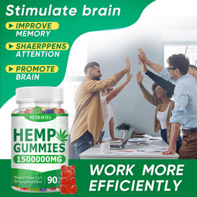 Gummies de chanvre Nutravita sur une table