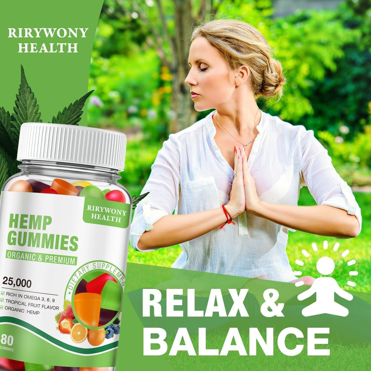 Gummies de Chanvre RiRywony Health sur une table