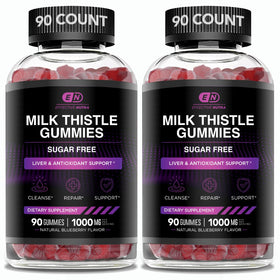 Gummies de Chardon-Marie Effective Nutra avec arrière-plan naturel