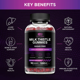 Gummies de Chardon-Marie Effective Nutra avec goût de myrtille