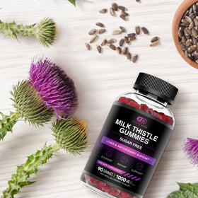 Gummies de Chardon-Marie Effective Nutra en portion sur une assiette