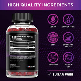 Gummies de Chardon-Marie Effective Nutra près d'un verre d'eau
