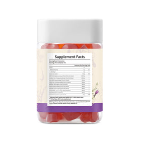 Gummies de chardon-marie esverco avec ingrédients naturels en arrière-plan