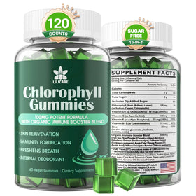 Gummies de chlorophylle LILICARE au goût de pomme verte, paquet avant