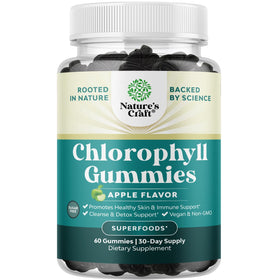 Gummies de chlorophylle Natures Craft 60 unités, vue de face