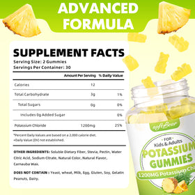 Gummies de chlorure de potassium softbear 1200mg, présentation des gummies