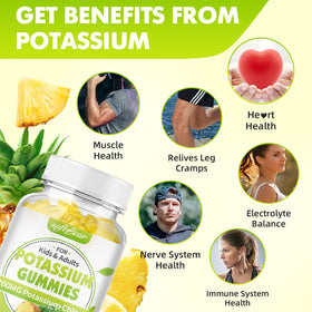 Gummies de chlorure de potassium softbear, dosage recommandé de 2 gummies
