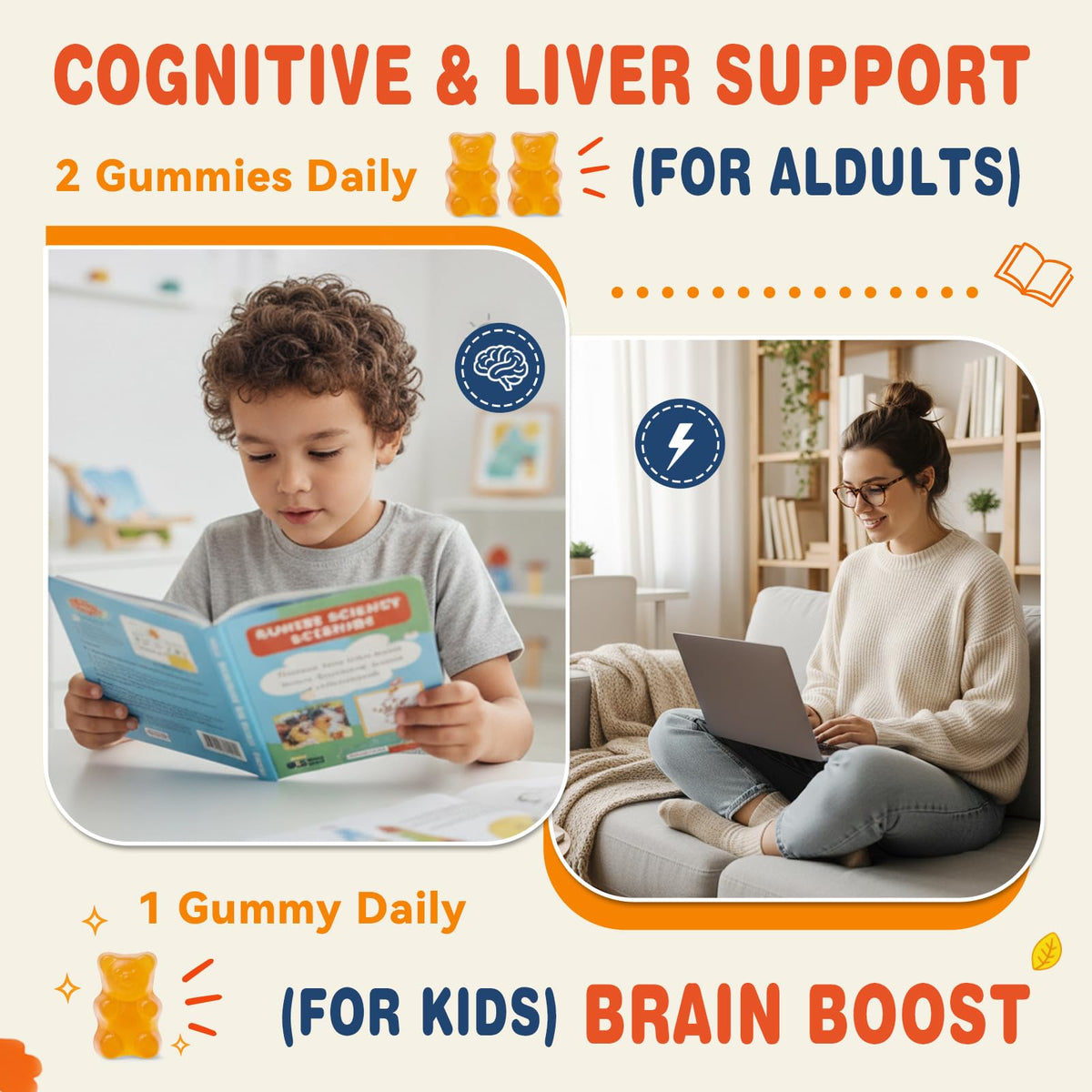 Gummies de Choline ABYSSUS, tableau des dosages