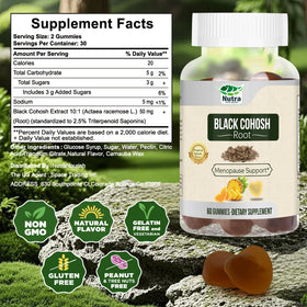 Gummies de Cimicifuga NutraNourish, vue de côté montrant la texture