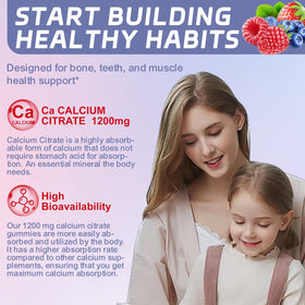 Gummies de citrate de calcium EAZGOO 1200mg, goût baies mélangées