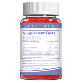 Gummies de citrate de calcium EAZGOO 1200mg, taille des gummies