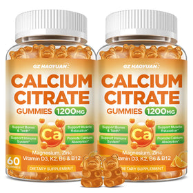 Gummies de citrate de calcium GZ HAOYUAN 1200mg en emballage orange