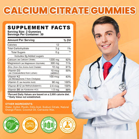 Gummies de citrate de calcium GZ HAOYUAN avec fruits, présentation lifestyle