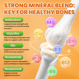 Gummies de citrate de calcium GZ HAOYUAN avec informations nutritionnelles