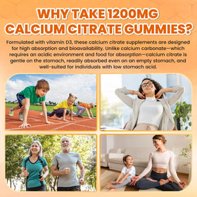Gummies de citrate de calcium GZ HAOYUAN, boîte vue de haut