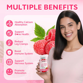 Gummies de citrate de calcium HUUAYAO, vue de côté du pot
