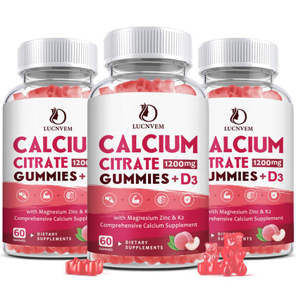Gummies de Citrate de Calcium LUCNVEM 1200 mg en vue de face