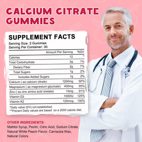 Gummies de citrate de calcium LUCNVEM dans un environnement de cuisine