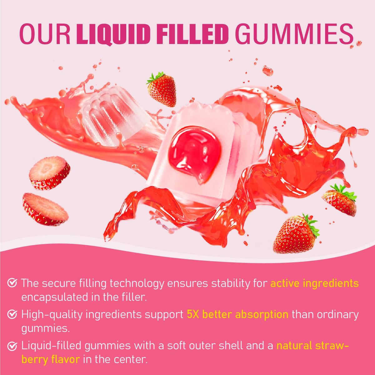Gummies de citrate de calcium Maennyliy, présentation sur une table