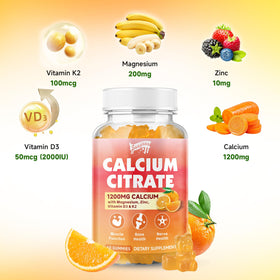 Gummies de citrate de calcium Saajoor avec ingrédients naturels