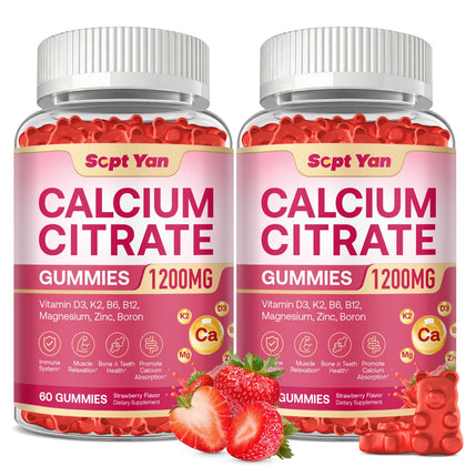 Gummies de citrate de calcium SEPT YAN en pot avec étiquette