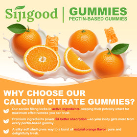 Gummies de citrate de calcium Sijigood avec ingrédients affichés