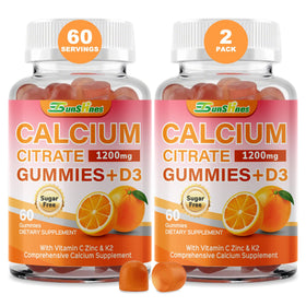Gummies de citrate de calcium tsunshnes 1200mg, vue de face