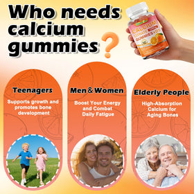 Gummies de citrate de calcium tsunshnes, texture douce et agréable