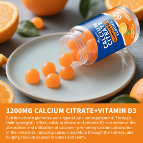 Gummies de citrate de calcium Wanish, prise en main, texture souple