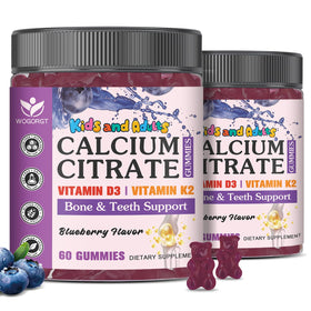 Gummies de Citrate de Calcium WOGORGT vue de face avec packaging