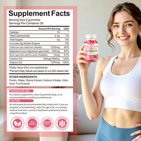 Gummies de Citrate de Calcium YOMLDA ouvertes avec quelques gummies visibles