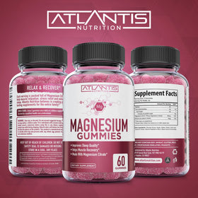Gummies de citrate de magnésium Atlantis Nutrition sur une table