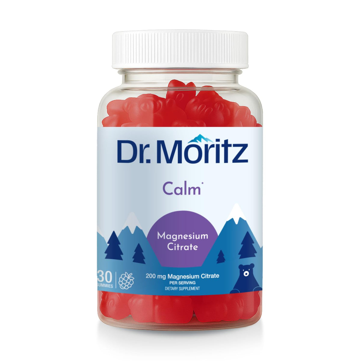 Gummies de citrate de magnésium DR. MORITZ 200 mg, vue de face