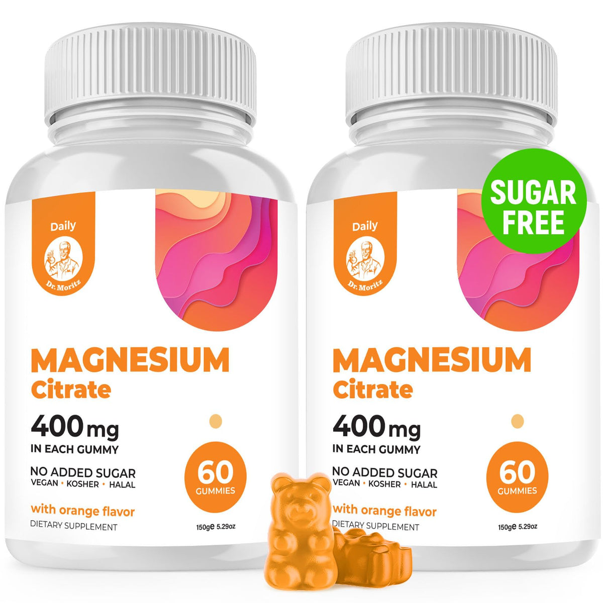 Gummies de Citrate de Magnésium DR. MORITZ 400 MG, paquet avant